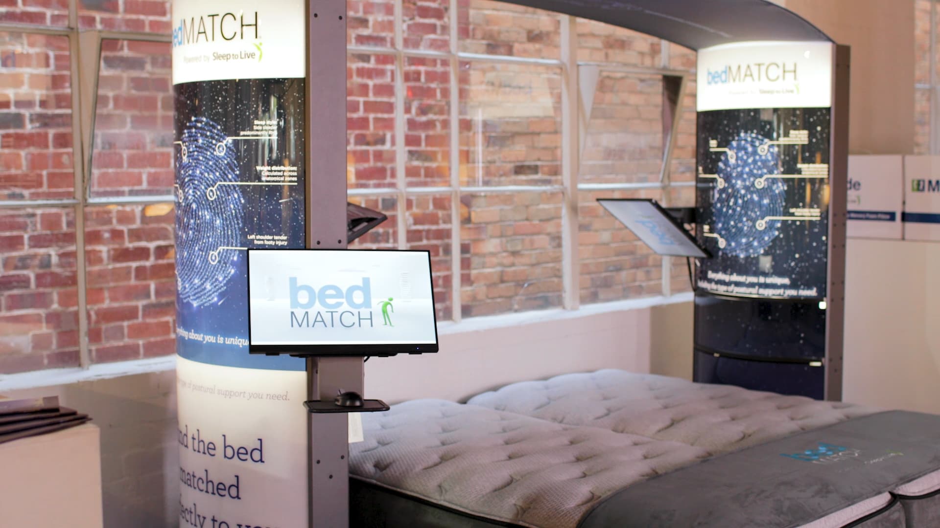 bedMATCH® fitting station in a Forty Winks store.