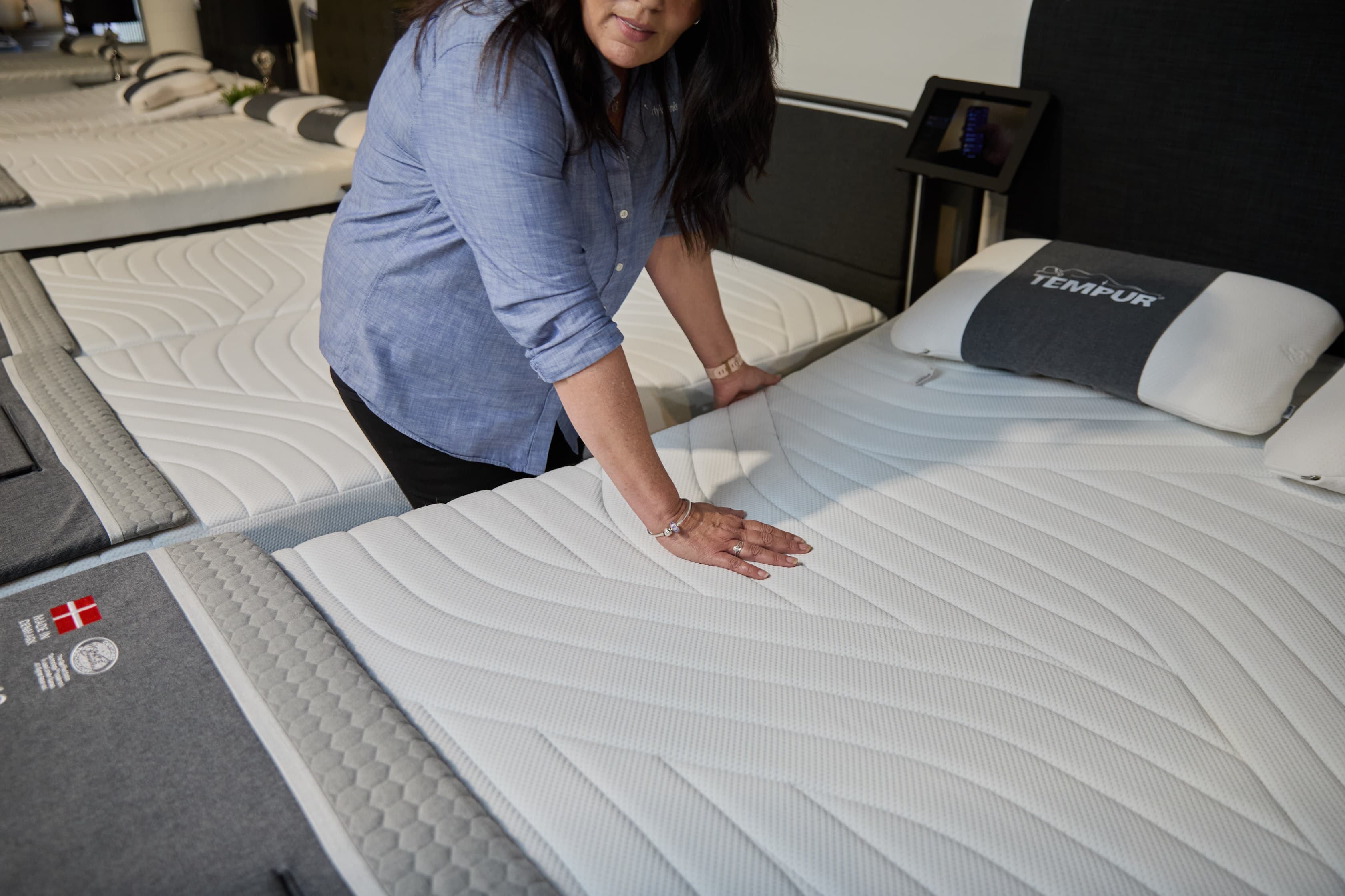 Close-up of a Forty Winks mattress comfort layers