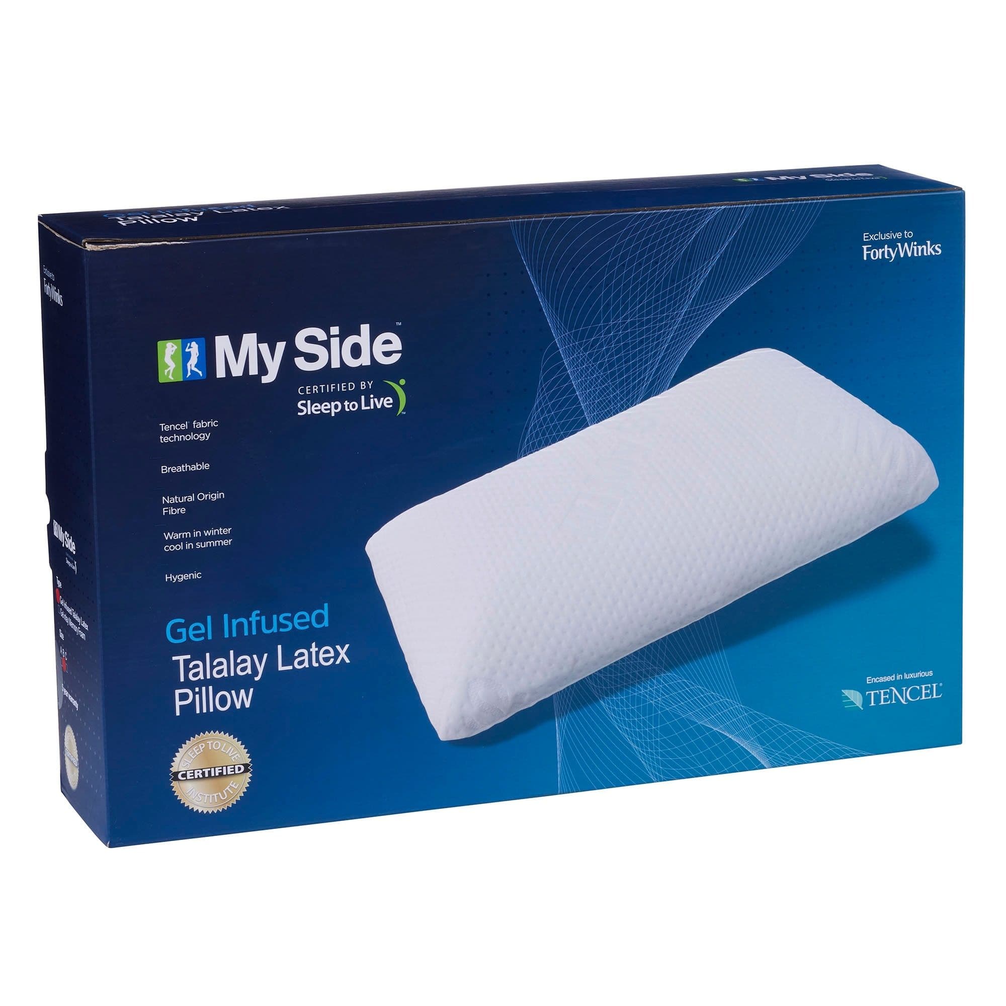 Product image of the Myside Talalay Latex Pillow from Forty Winks