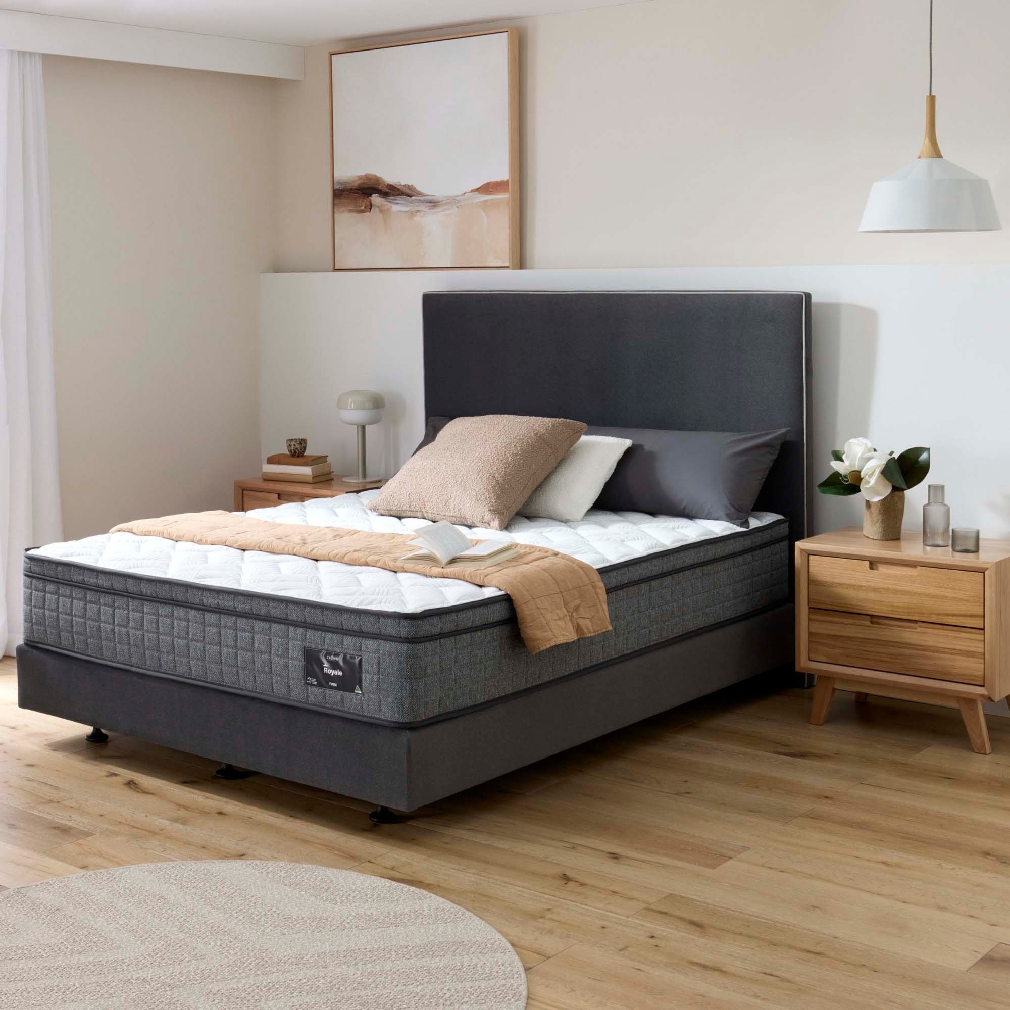Lifestyle image of the Crown Posture Bedding Royale Mattress, Firm from Forty Winks