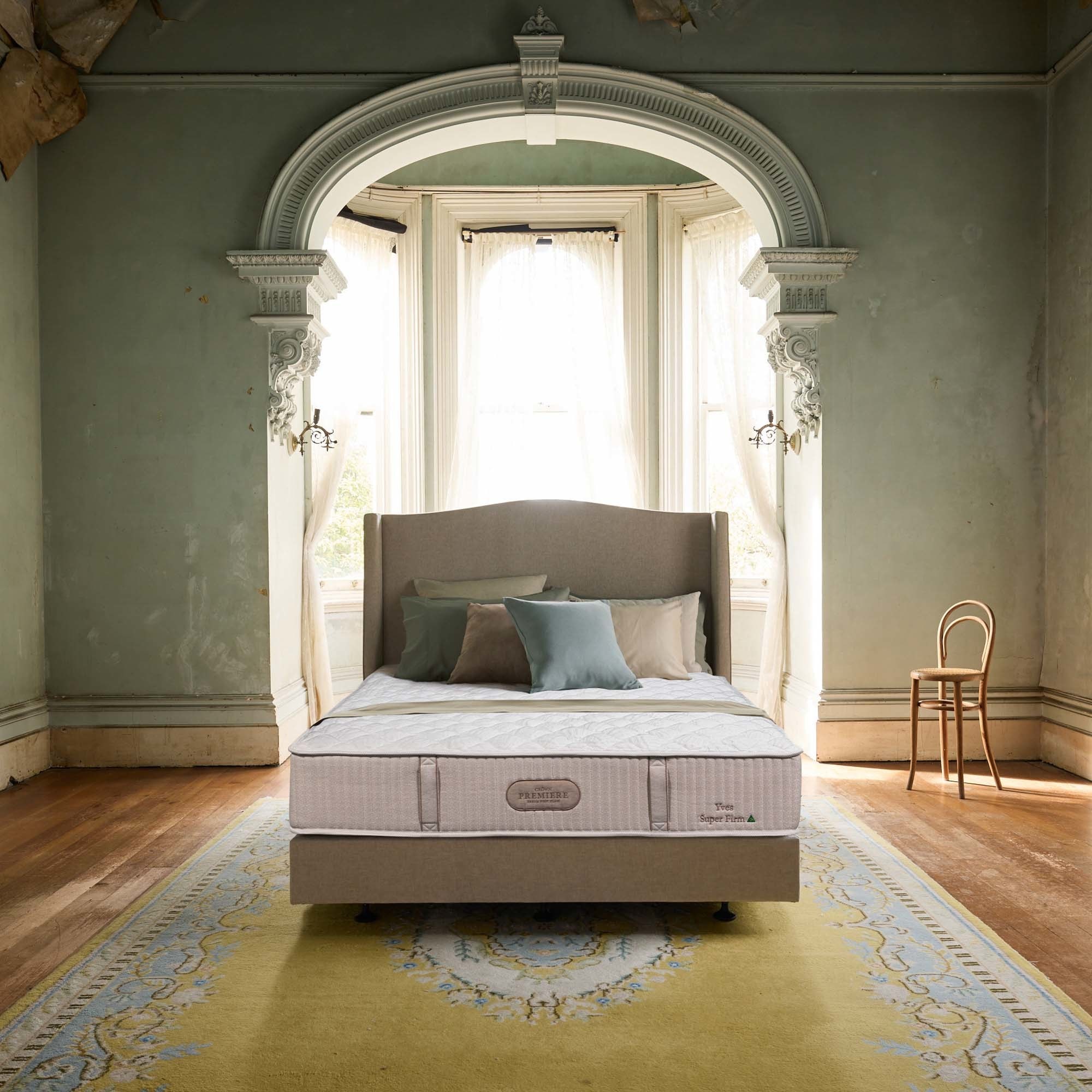 Lifestyle image of the Crown Posture Bedding Premiere Yves Mattress, Extra Firm from Forty Winks