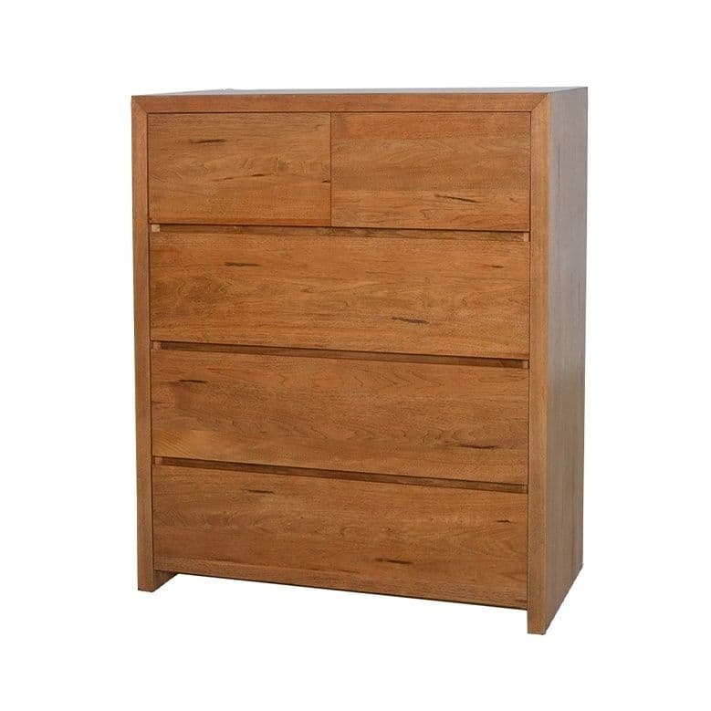 Product image of the Newport Tallboy (5 Drawer), Driftwood Earth from Forty Winks