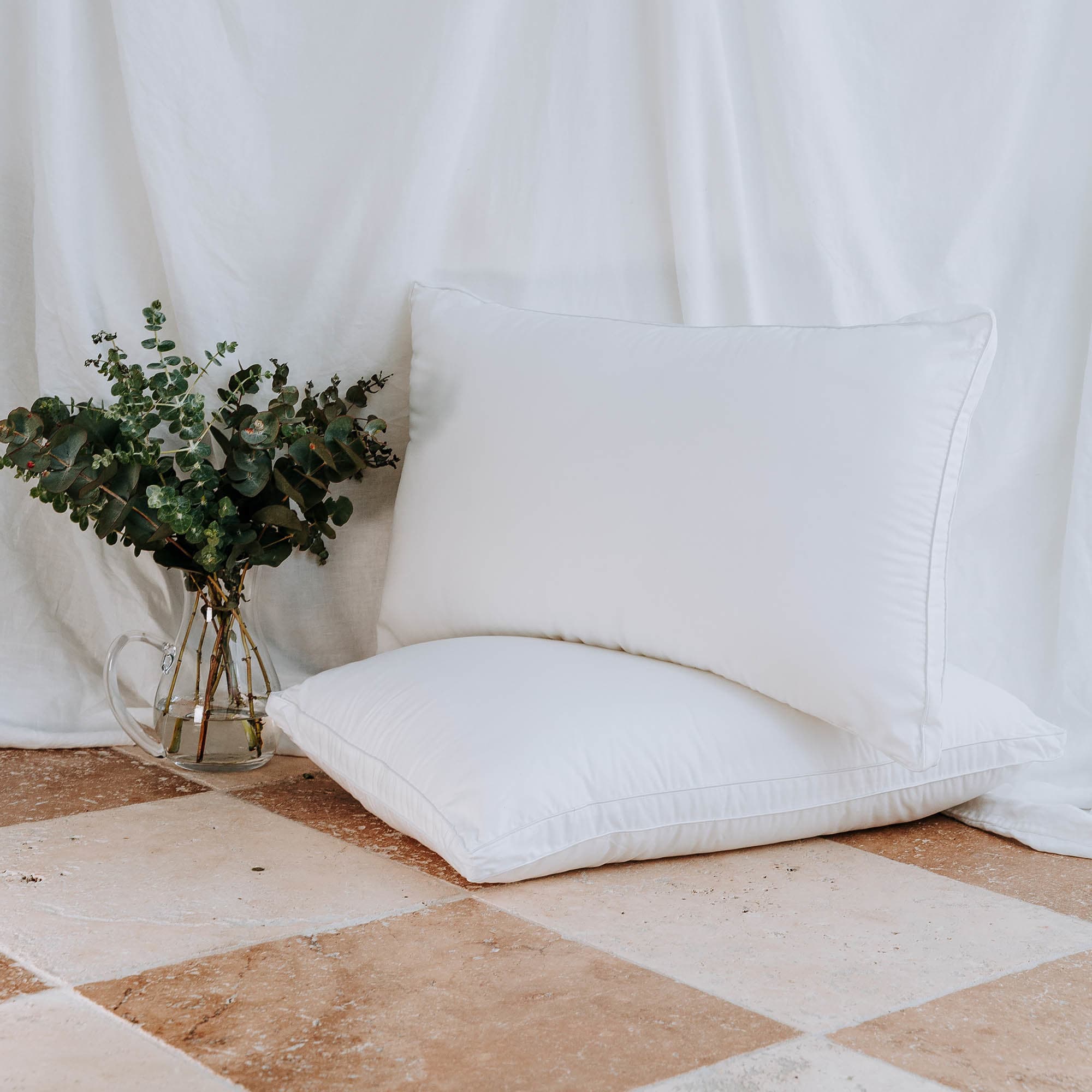 Lifestyle image of the Bambi Eco Renew Tencel Pillow from Forty Winks
