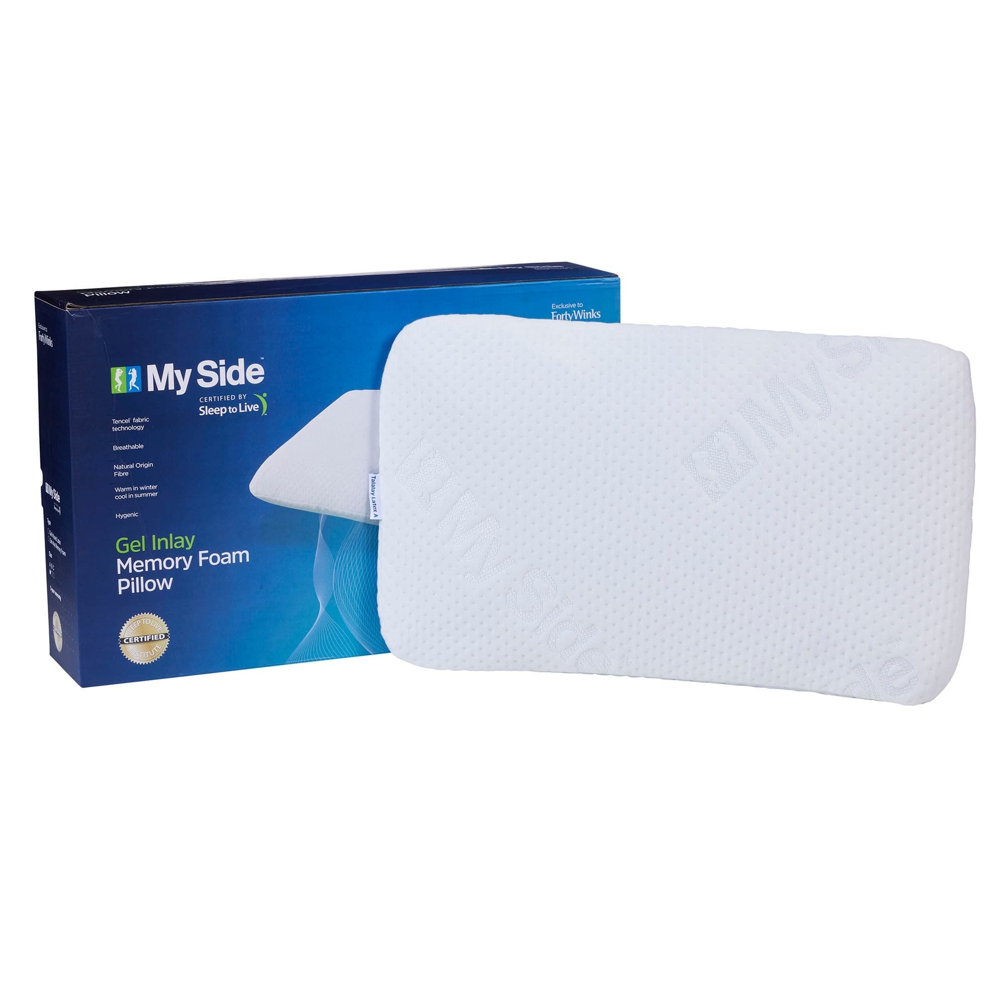 Product image of the Myside Memory Foam Pillow from Forty Winks