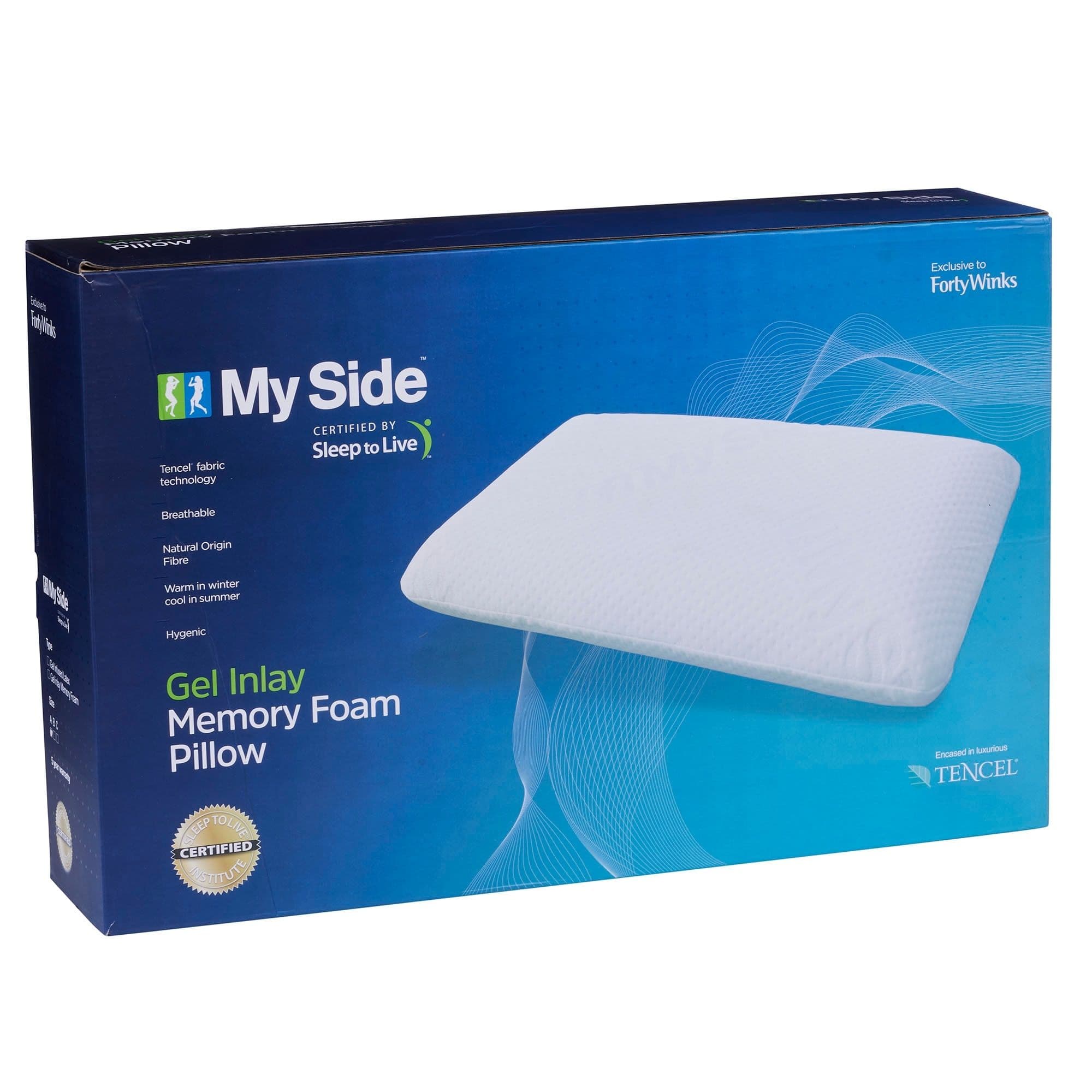 Product image of the Myside Memory Foam Pillow from Forty Winks